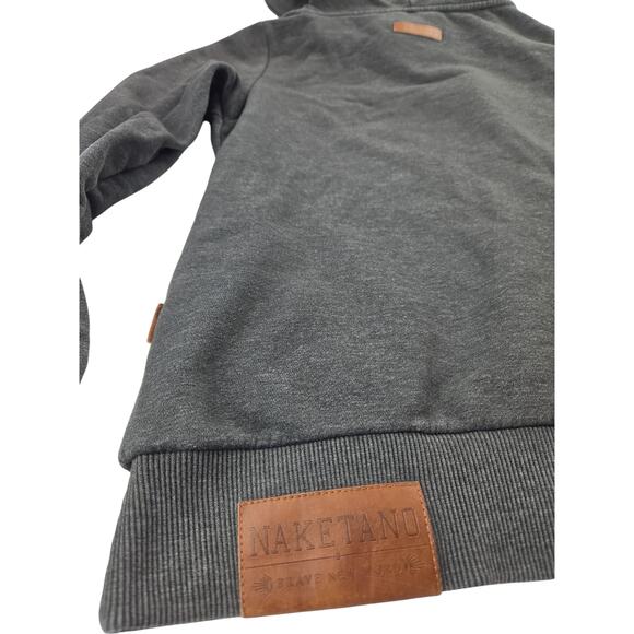 Naketano | Grey Cowl Neck Hoodie | Size Medium - Picture 4 of 6